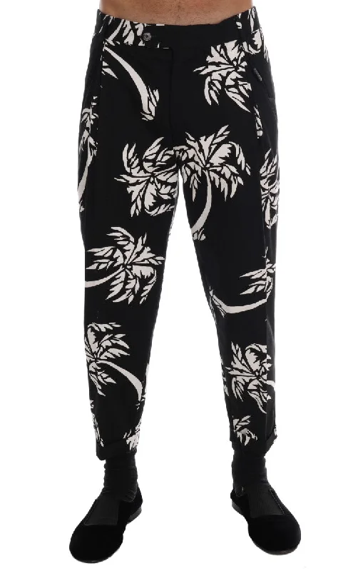 Dolce & Gabbana Elegant Tree Print Ankle Men's Trousers