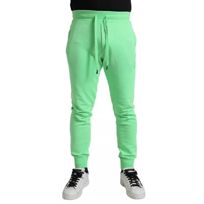 Dolce & Gabbana Neon  Cotton Stretch Jogger SweatMen's Men's Pants (Pre-Owned)