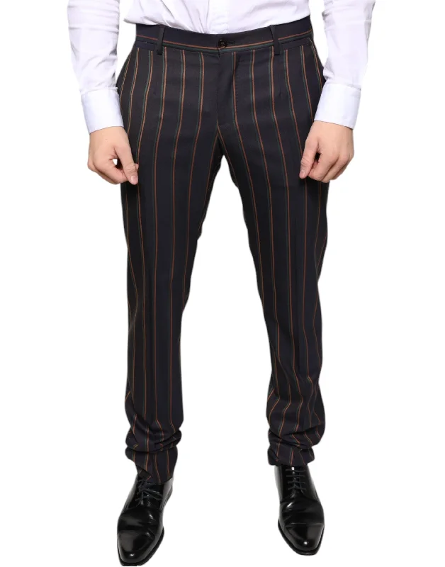 Dolce & Gabbana  Stripes Skinny Men Dress Men's Pants