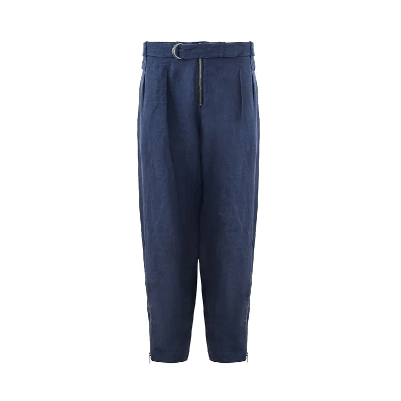 Emporio Armani Elegant Linen  Trousers for Men's Men