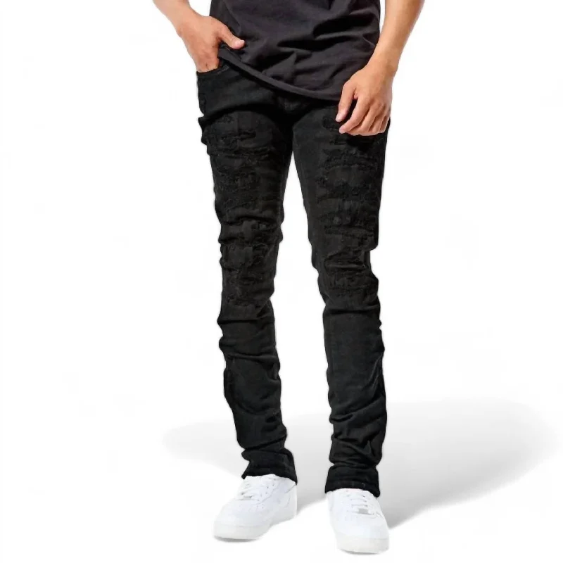 Men's Ross Pinnacle Denim Jean In Jet Black