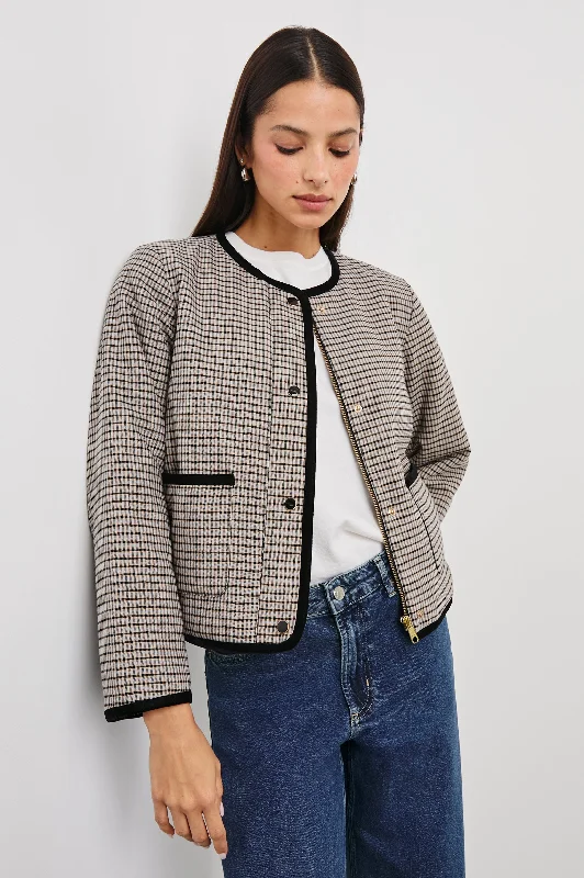 NOTA JACKET - ICE TAUPE MINI CHECK