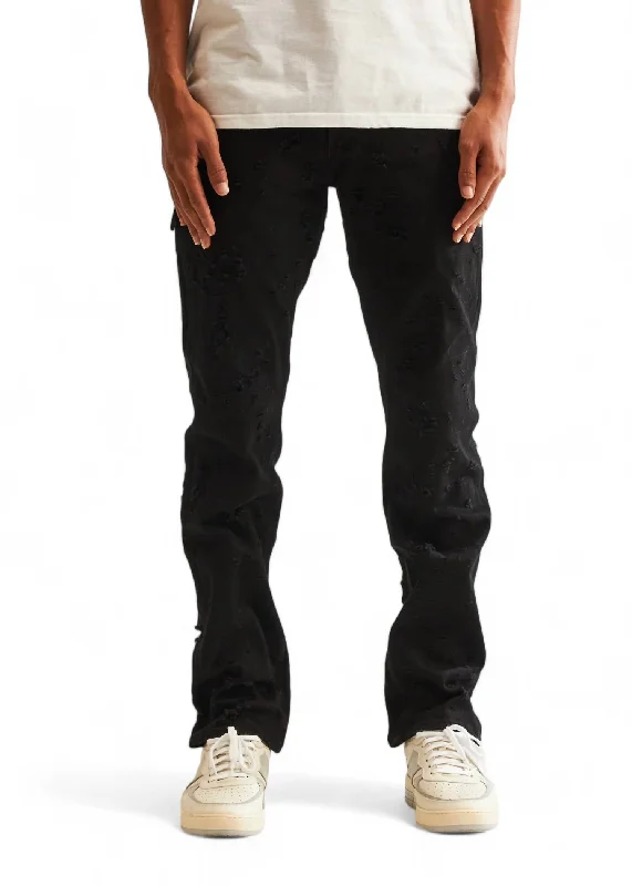 Owen Straight Denim Jean In Jet Black