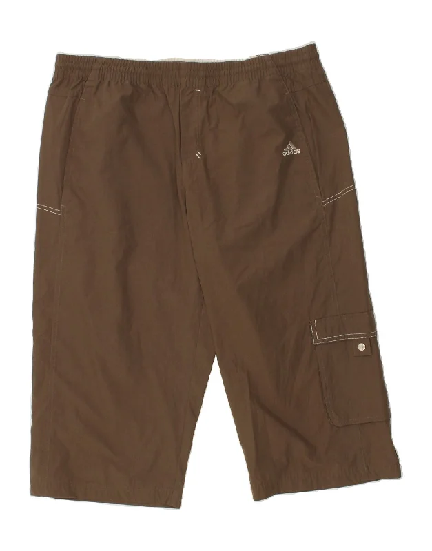 ADIDAS Mens Bermuda Shorts Medium W34  Brown Polyester