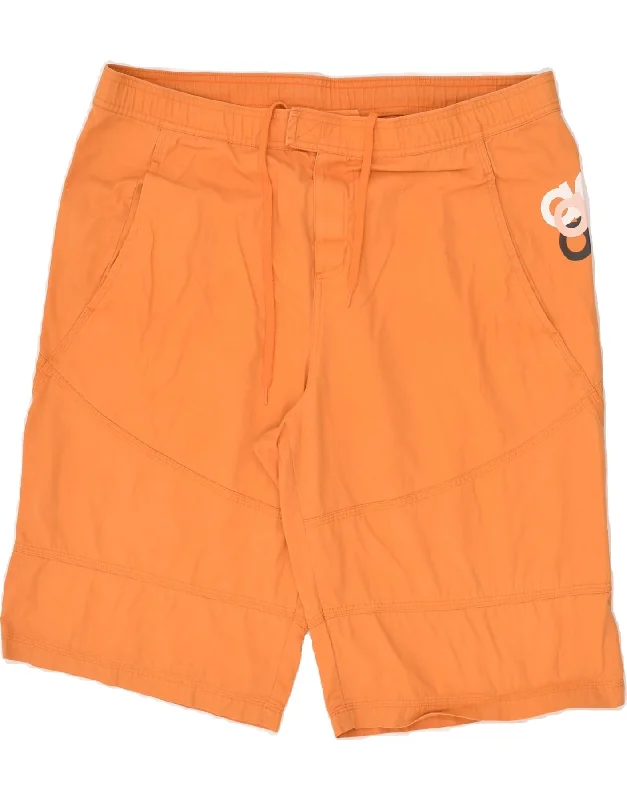 ADIDAS Mens Graphic Casual Shorts Large W36 Orange Cotton