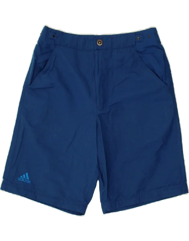 ADIDAS Mens Graphic Shorts UK 36/38 Small W30 Blue Cotton