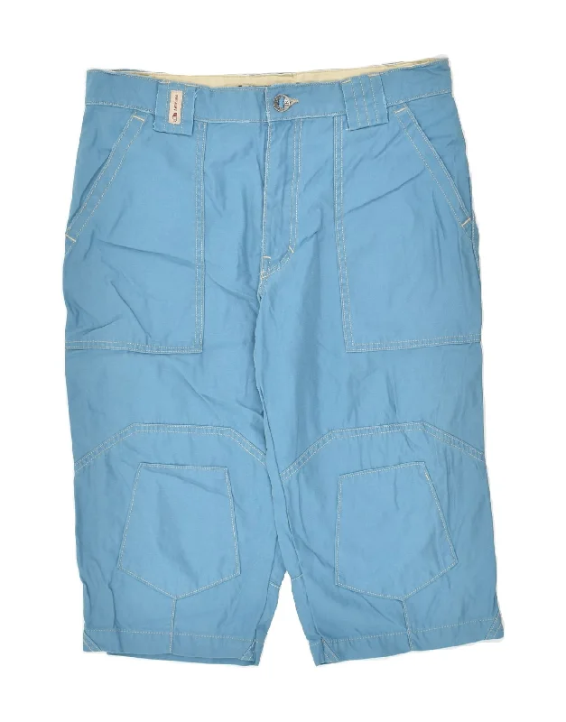 AMERICANINO Mens Bermuda Shorts IT 46 Small W29 L17 Blue Cotton