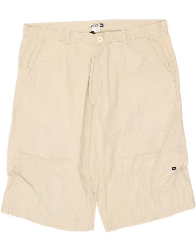 ASICS Mens Graphic Chino Shorts IT 46 Small W42  Beige Cotton