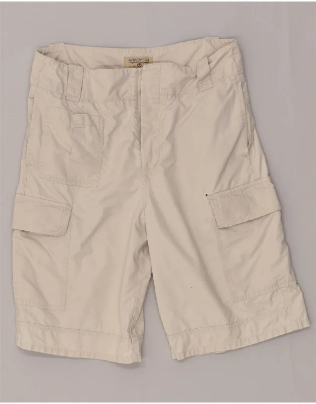 AVIREX Mens Cargo Shorts W33 Medium  Beige Cotton