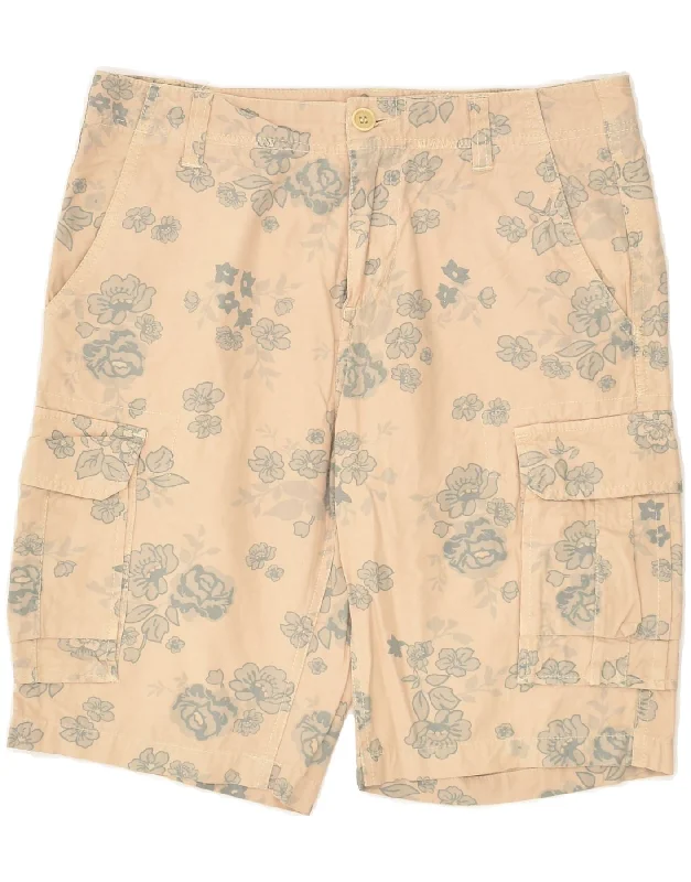 BENETTON Mens Cargo Shorts W30 Medium   Beige Floral