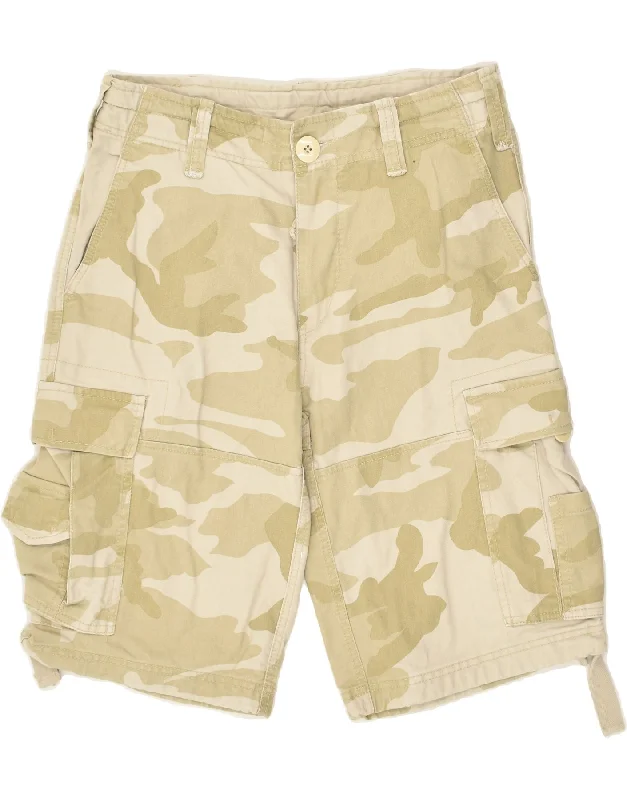 BRANDIT Mens Cargo Shorts Medium W30 Beige Camouflage