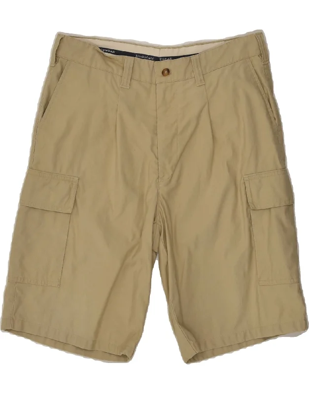 BROOKSFIELD Mens Cargo Shorts Size 52 XL W38  Beige Cotton