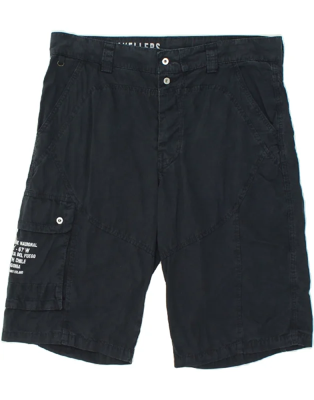 CAPE HORN Mens Cargo Shorts IT 50 Large W34  Navy Blue Cotton