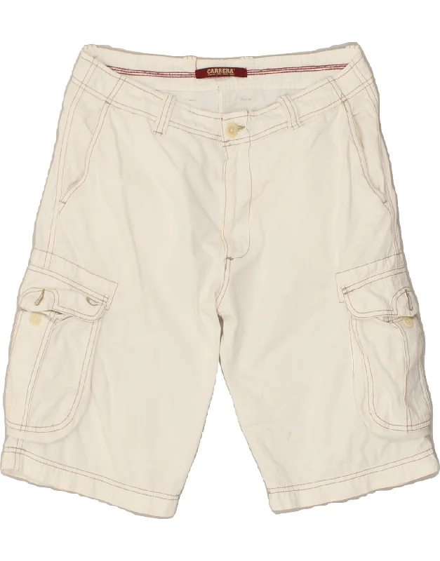 CARRERA Mens Cargo Shorts IT 48 Medium W30  White Cotton