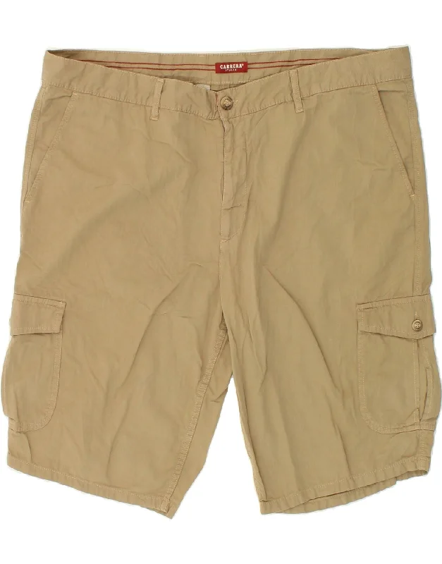 CARRERA Mens Cargo Shorts IT 52 XL W44  Brown Cotton