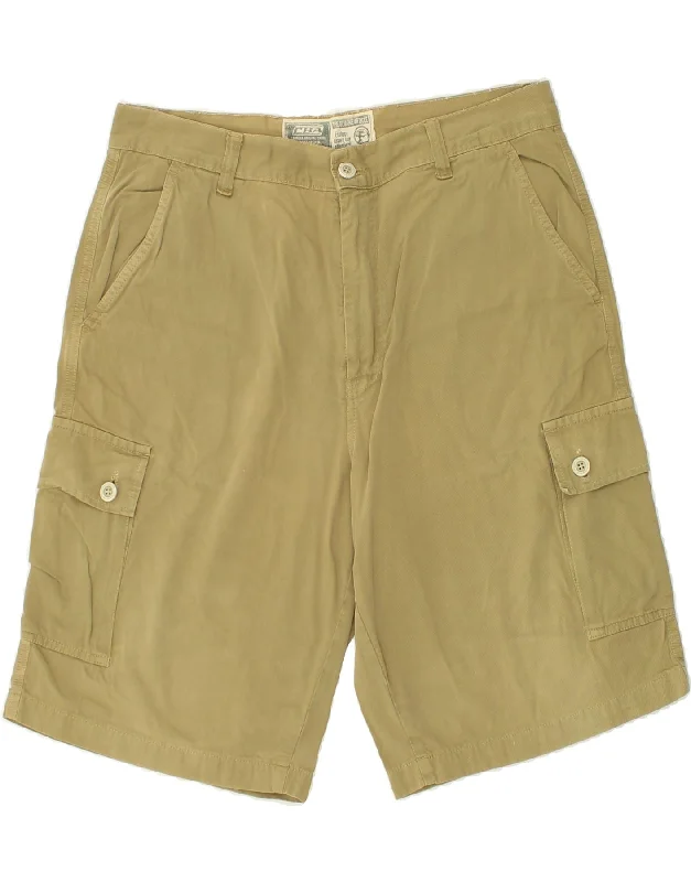 CARRERA Mens Cargo Shorts W34 Large Khaki Cotton