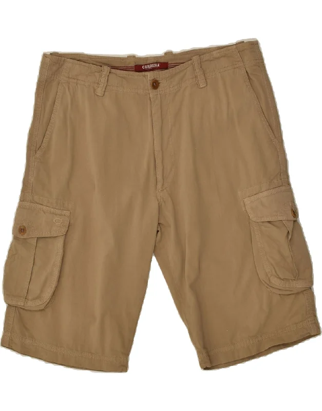 CARRERA Mens Cargo Shorts W36 Large  Beige Cotton