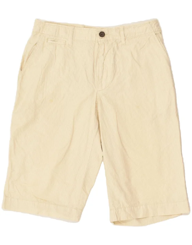 CERRUTI 1881 Mens Chino Shorts IT 50 Large W34  Beige Striped Cotton