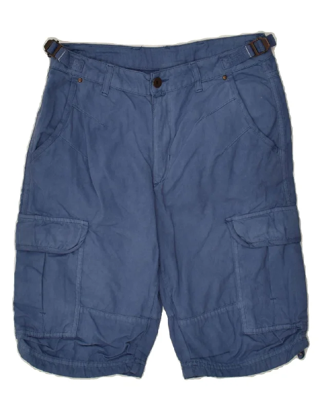 CHAMPION Mens Cargo Shorts Small W30 Navy Blue Cotton