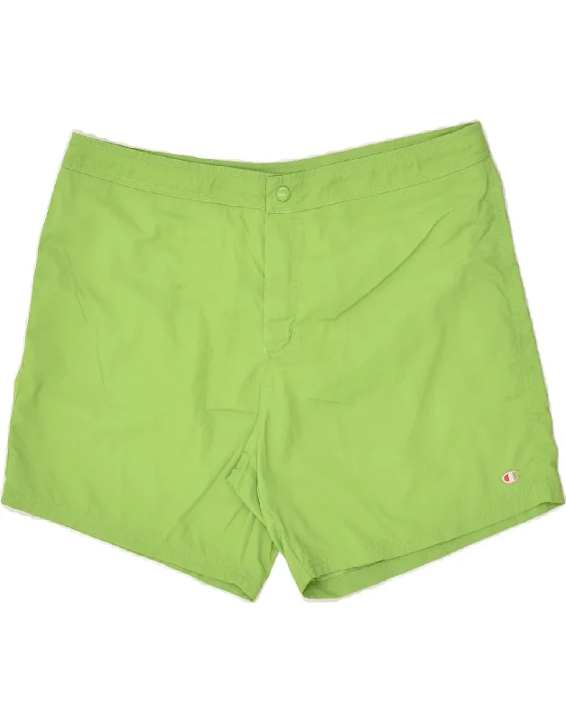 CHAMPION Mens Casual Shorts W36 Large Green Polyamide