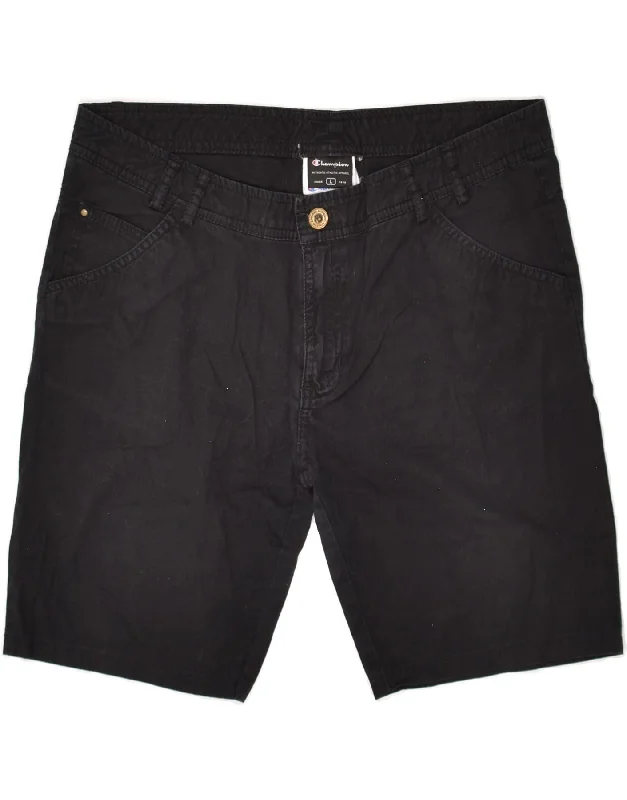 CHAMPION Mens Chino Shorts Large W34 Black Cotton