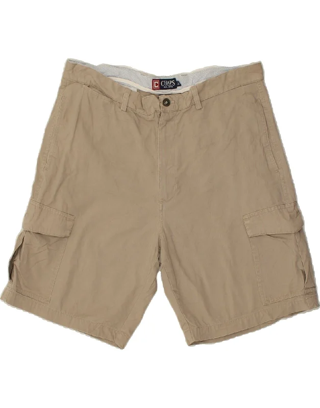 CHAPS Mens Cargo Shorts W36 Large Beige Cotton