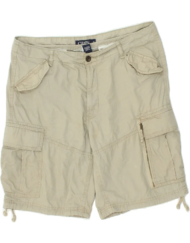 CHAPS Mens Cargo Shorts W36 Large Beige Cotton