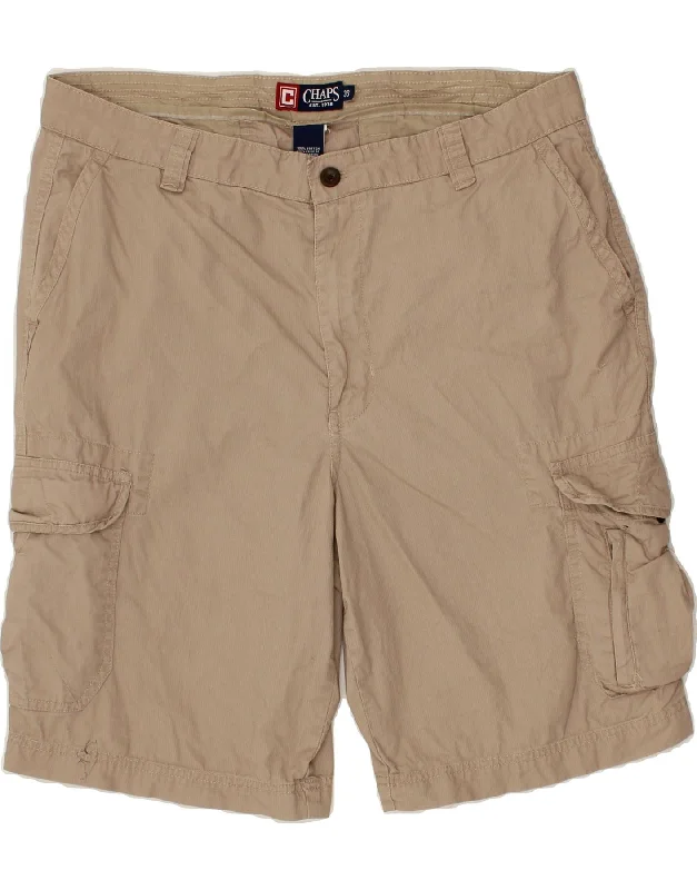 CHAPS Mens Cargo Shorts W36 Large Beige Cotton