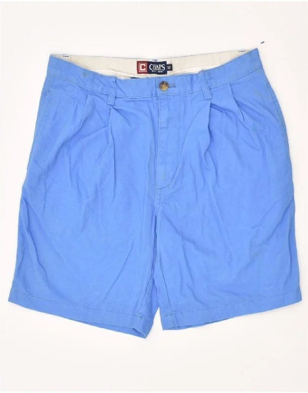 CHAPS Mens Chino Shorts W32 Medium Blue Cotton