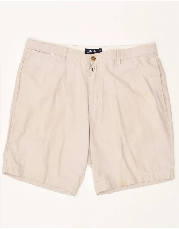 CHAPS Mens Chino Shorts W38 XL Beige Cotton