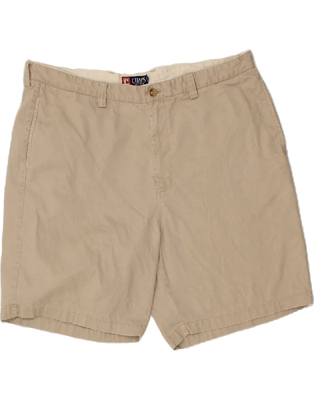 CHAPS Mens Chino Shorts W42 2XL Brown Cotton