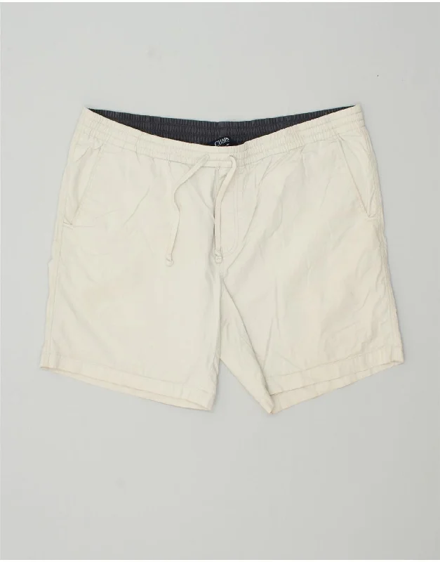 CHAPS Mens Chino Shorts XL Off White Cotton