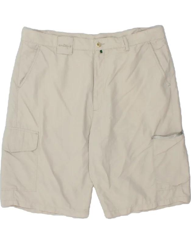 CHERVO Mens Cargo Shorts W38 XL Beige Polyamide