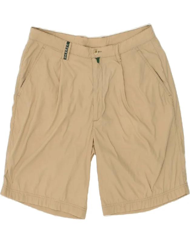 CHERVO Mens Chino Shorts EU 46 Small W32 Beige Polyamide