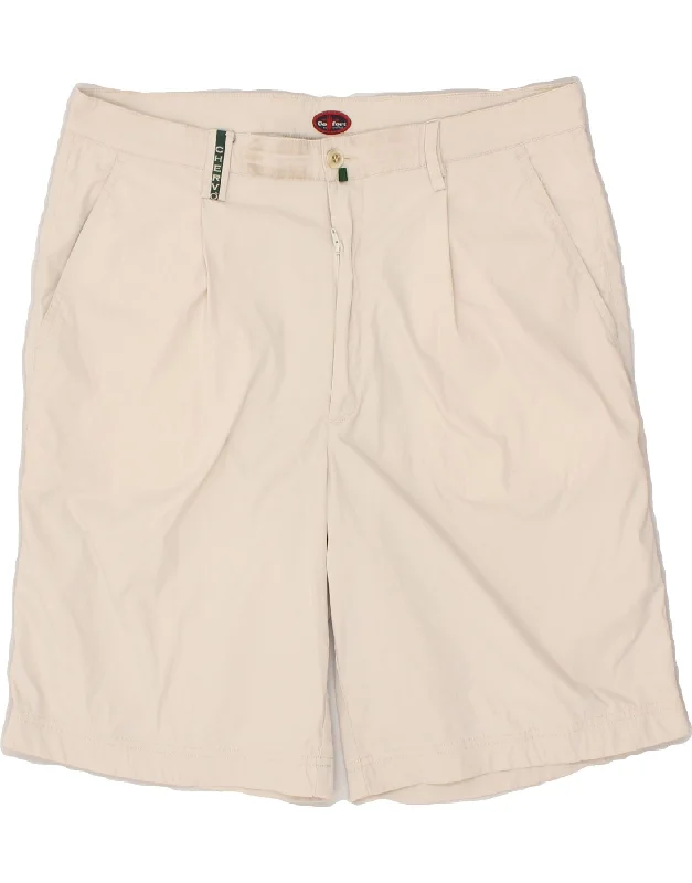 CHERVO Mens Chino Shorts IT 50 Large W34 Beige Polyamide