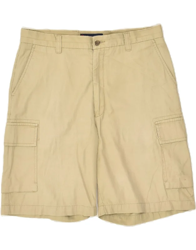 CONTE OF FLORENCE Mens Cargo Shorts IT 48 Medium W32  Beige Cotton