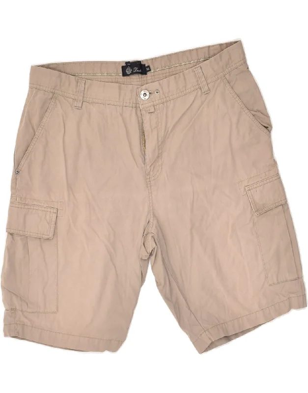 DACK'S Mens Cargo Shorts IT 52 XL W38 Beige Cotton