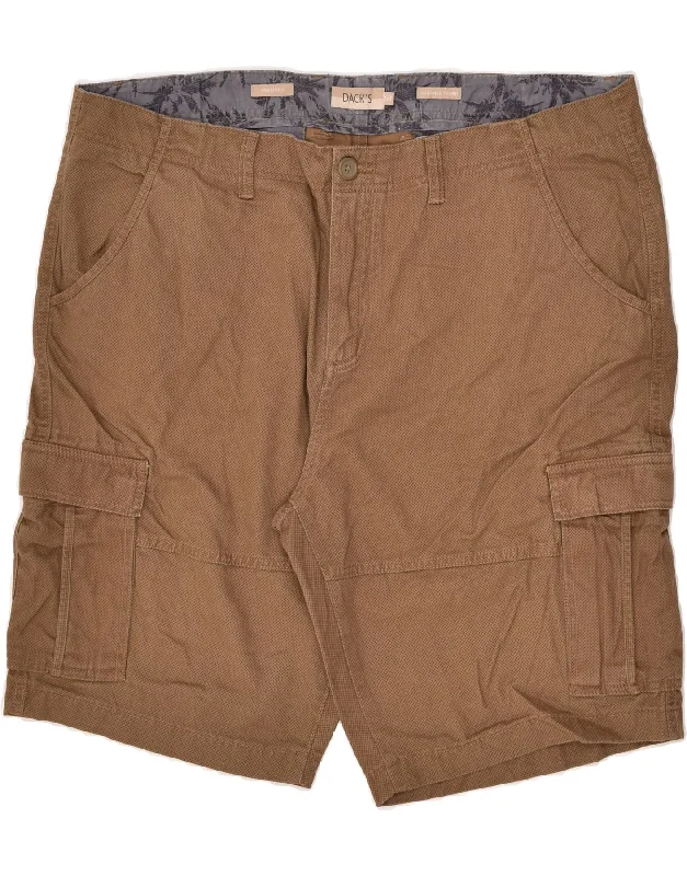 DACK'S Mens Cargo Shorts IT 58 4XL W42  Brown Cotton