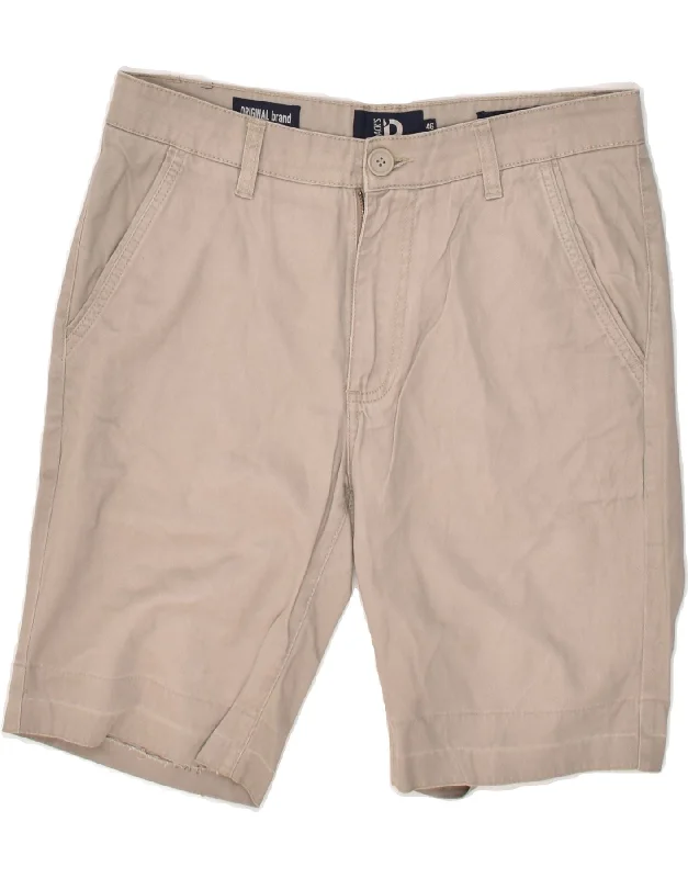 DACK'S Mens Regular Fit Chino Shorts IT 46 Small W33 Beige Cotton