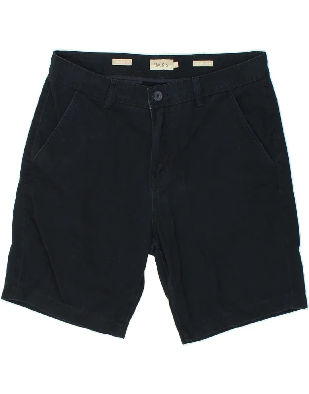 DACK'S Mens Regular Fit Chino Shorts IT 50 Large W32  Navy Blue Cotton