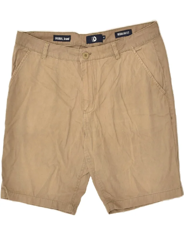 DACK'S Mens Regular Fit Chino Shorts IT 52 XL W36  Beige Cotton