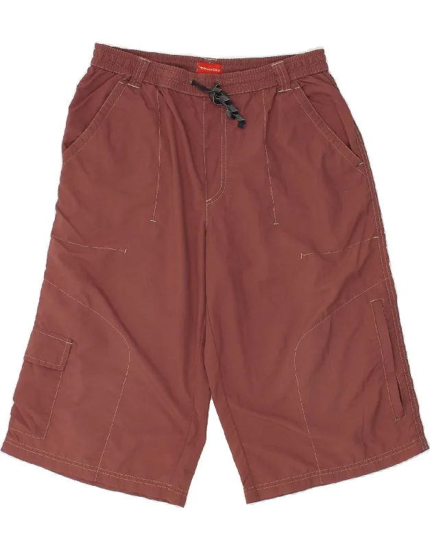 DIADORA Mens Cargo Shorts Medium W30 Maroon Polyamide