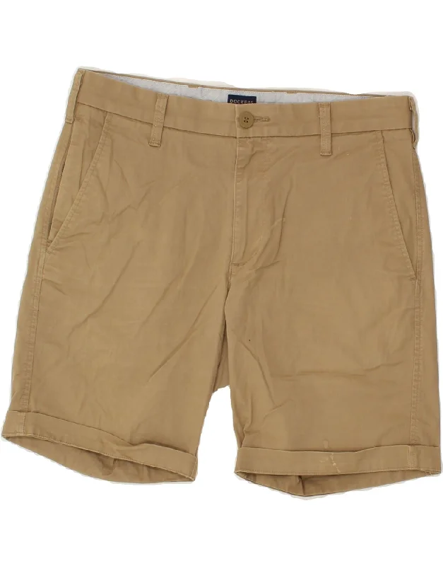 DOCKERS Mens Chino Shorts W31 Medium Brown Cotton