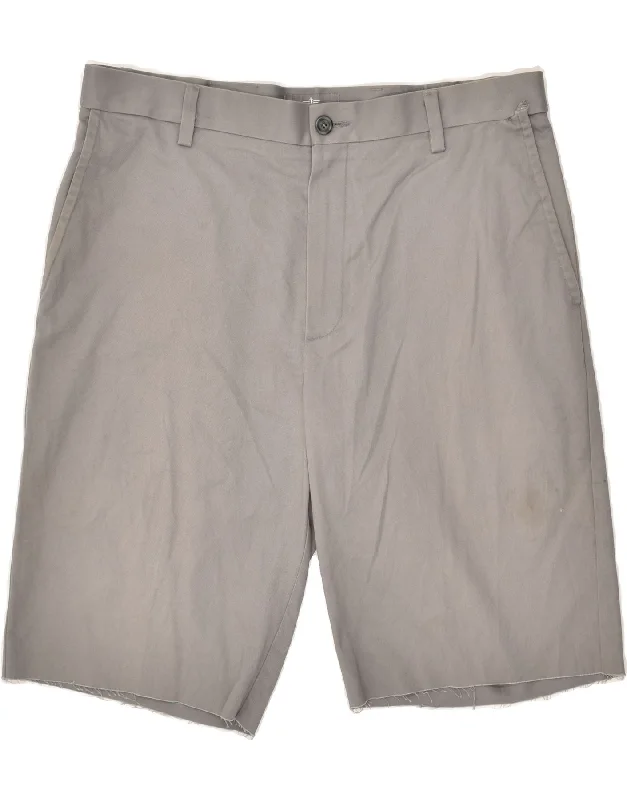 DOCKERS Mens Chino Shorts W34 Large Grey Cotton