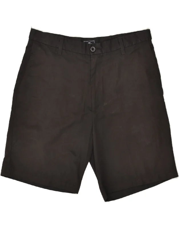 DOCKERS Mens Chino Shorts W36 Large Black Polyester