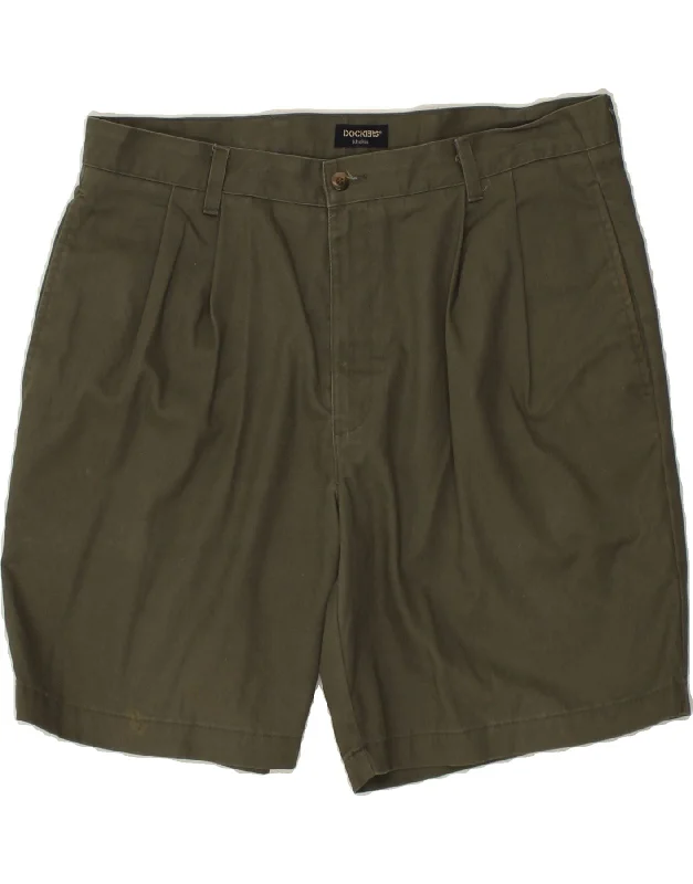 DOCKERS Mens Chino Shorts W38 XL Khaki Cotton