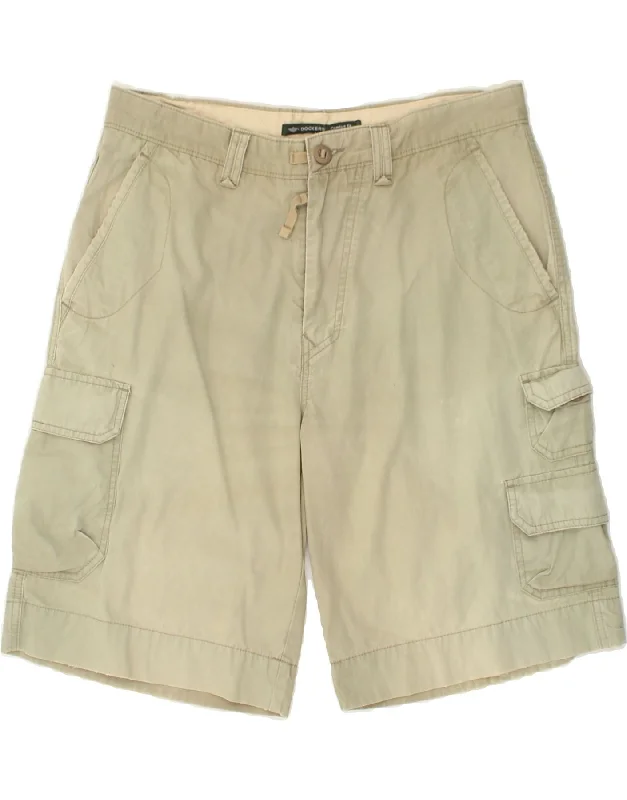 DOCKERS Mens Comfort Fit Cargo Shorts W36 Large Grey Cotton