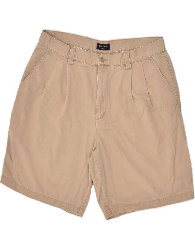 DOCKERS Mens Khakis Chino Shorts W36 Large Beige Cotton