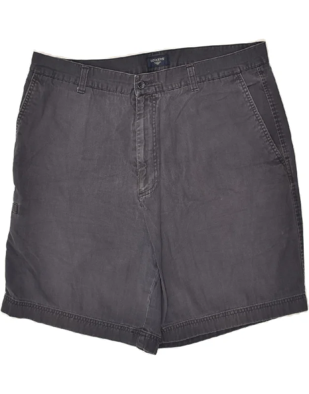 DOCKERS Mens Relaxed Fit Chino Shorts W38 XL Grey Cotton