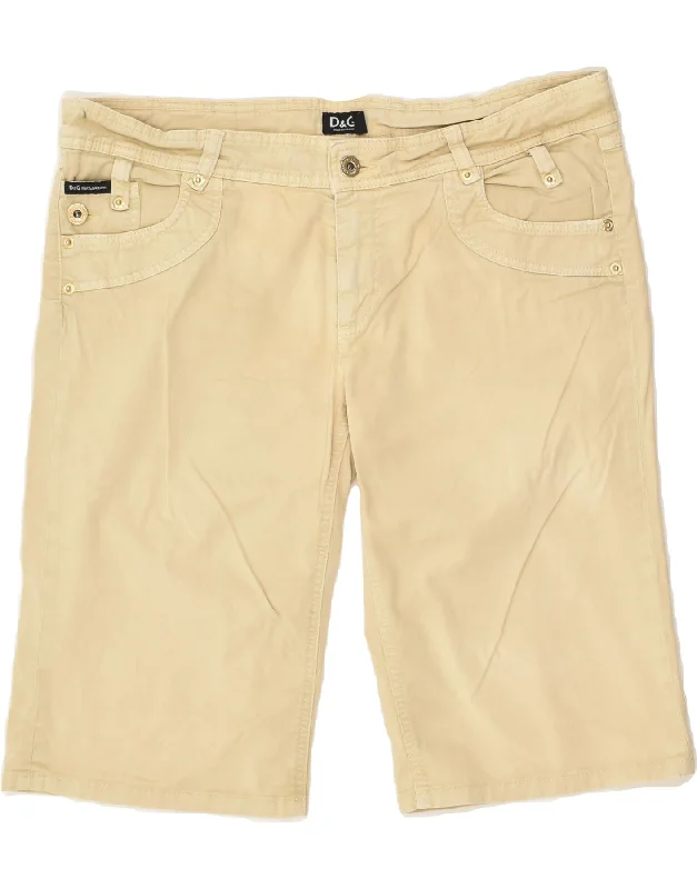 DOLCE & GABBANA Mens Casual Shorts W28 Small Beige Cotton